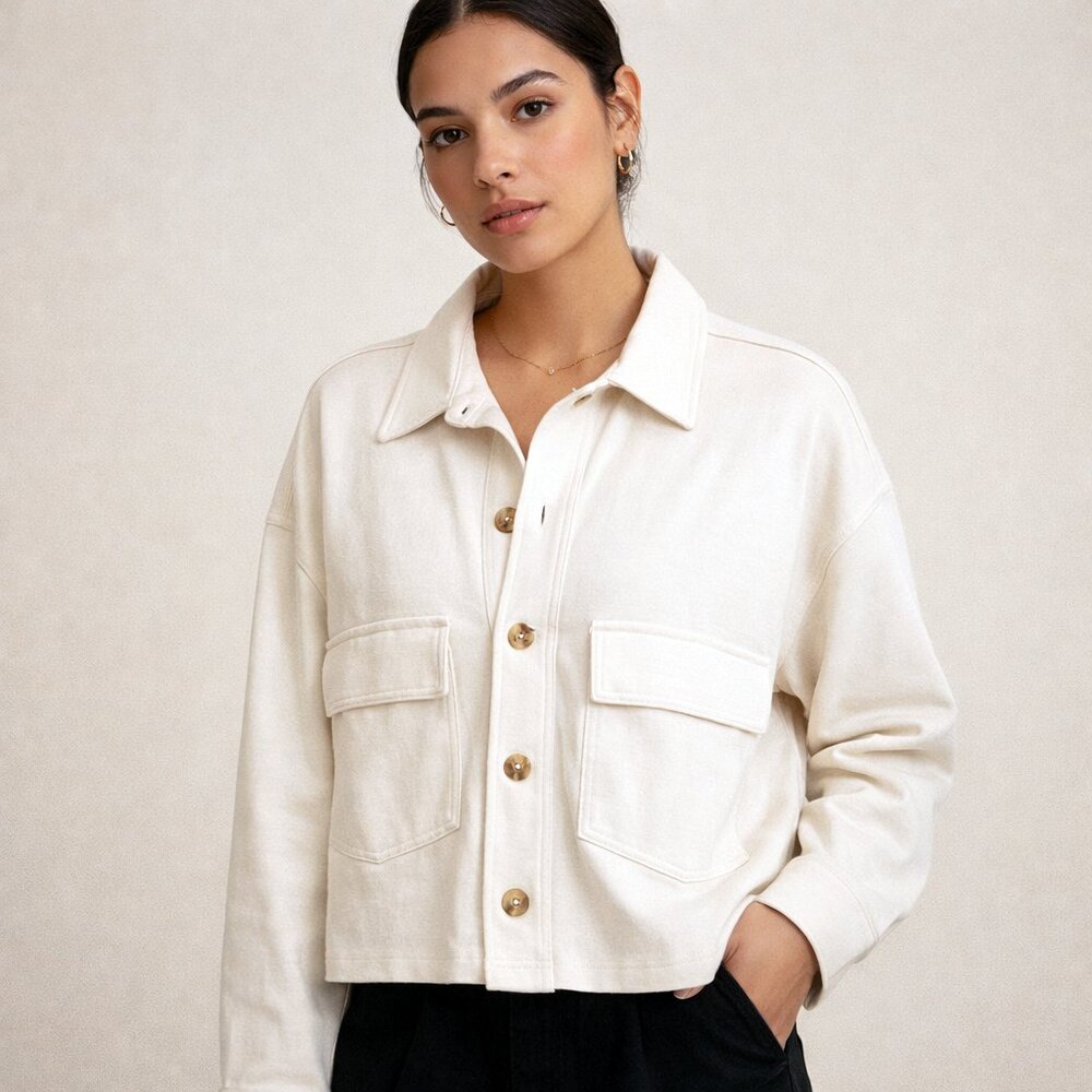 Vuori Mackenzie Cropped Button Up Jacket Size X-Small